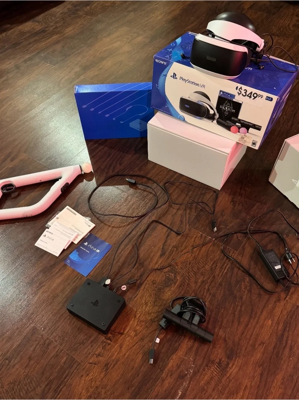 Sony VR Headset Kit in White and Black with Accessories